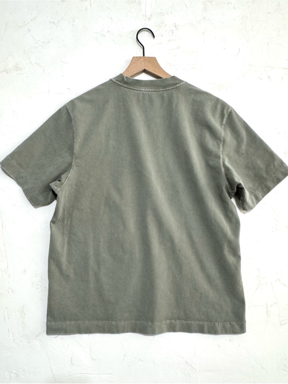 Abercrombie & Fitch Premium Essentials Garment Dyed Boxy Tee Olive Green S - Picture 5 of 8